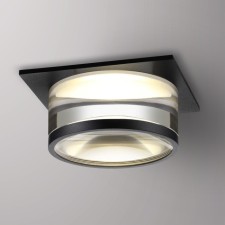 Lamp built -in Novotech. GEM, 9W, GU10, 58x92x92 mm, black color