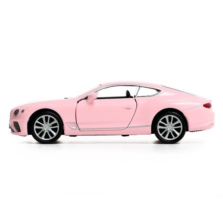 Metal machine Bentley Continental GT, 1:32, inertia, matte pink color-1