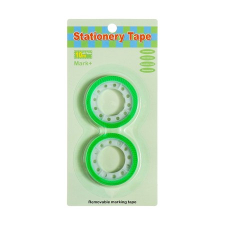 Set 2 pieces, adhesive tape textual (peeled) 75mm x 10m, green-2