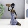 Souvenir Polystone "African Amadi" Blue Dress with MIXs 19x11x7.7 cm patterns