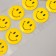 Stick plastic volumetric "emoticons" with gold stroke mix 33.5x6 cm
