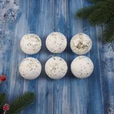 Set of balls plastic D-6 cm, 6 pcs 