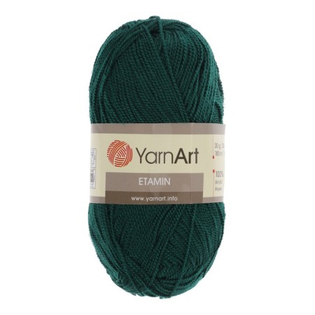 Yarn "etamin" 100% acrylic 180m/30g (443 emerald)-1