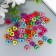 A set of beads for creativity plastic "Bright hearts with English letters" 20 g 1x1 cm