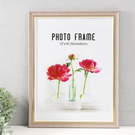Photo frame plastic 30x40 cm "Dora" Mokko with gold 44.8x34.8x1.4 cm