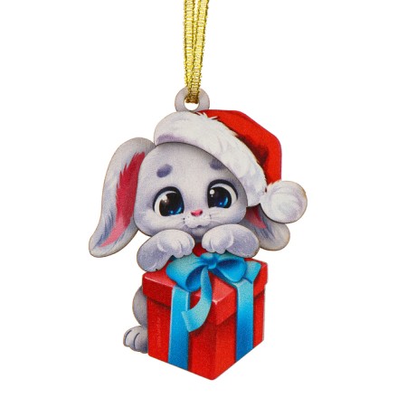 New Year's prefabricated pendant on the Christmas tree "New Year! Bunny "-1