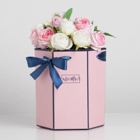 Folding hexagon "Poral pink", 17 × 14.8 × 19.5 cm