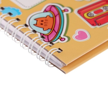 Notebook Gift Book on a lock, A6, 45 sheets, in a ruler, "stickers"-2