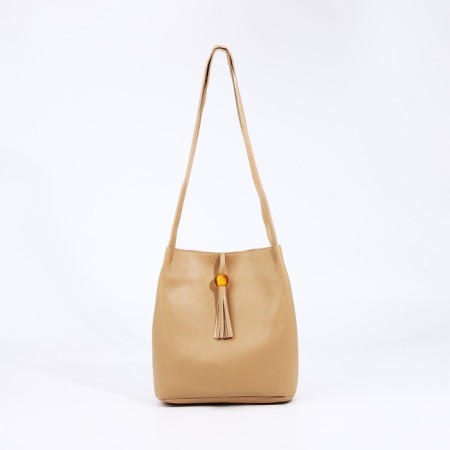 Bag Women's Tout on the valve, beige color