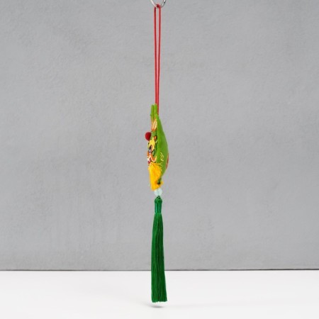 Suspension-Sasha Textile "Dragon" Green 2x7.5x24 cm-1