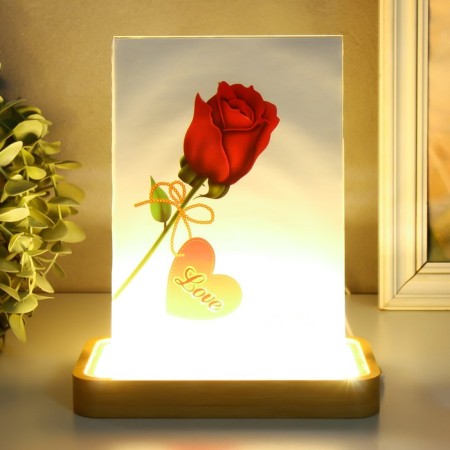 Photo frame 13x18 cm with backlight "Glass Transparent pebbles" USB 16x9x20 cm-4