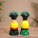 Souvenir "couple" wood (set 2 pcs) 15 cm