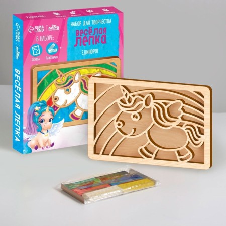 Plasticine pictures "Unicorn" 210x148 mm-1
