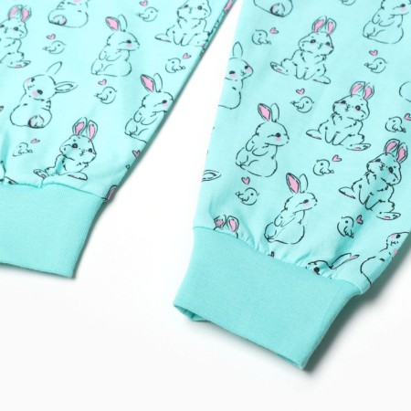 Pajamas for girls, mint color, height 98-4