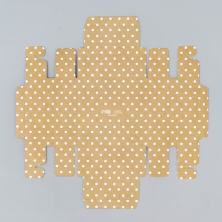 Box for sweets, confectionery packaging, 4 cells, "craft", 10.5 x 10.5 x 3.5 cm-5