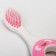 Children's toothbrush, nylon, with a limiter, pink color