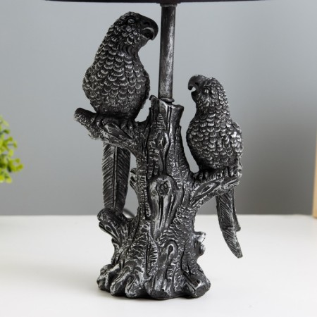 Board "Parrots" E27 40W Black with a silver patina 22x22x43 cm Risalux-3