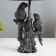 Board "Parrots" E27 40W Black with a silver patina 22x22x43 cm Risalux