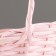 Wicker basket, 26x21x8x13x32 cm, pink, willow