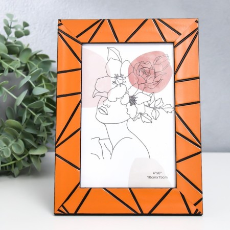 Photo frame plastic 10x15 cm "Chaos. Direct lines" Brick 18.3x13.5 cm