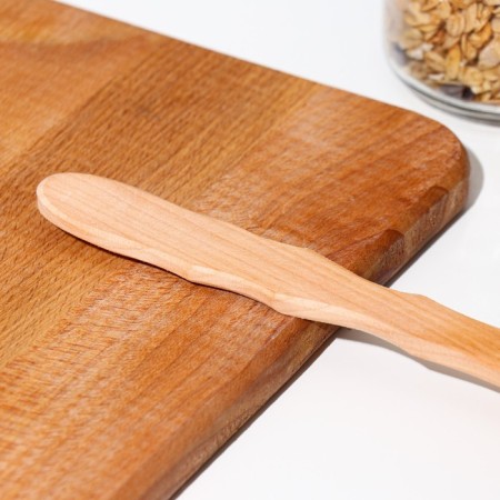 Blade, kitchen, with a carved pen, juniper, 27 cm,-1