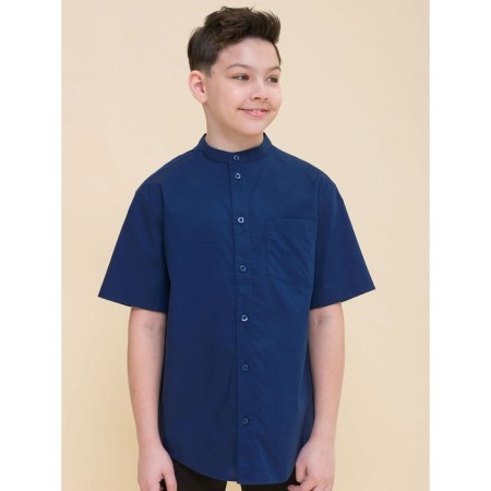 Hotgog shirt for boys, height 122 cm, dark blue color-1