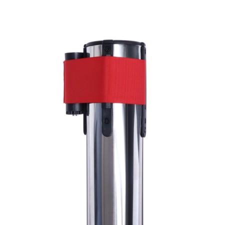 Fencing stand with exhaust ribbon-180cm red, height-90cm, diameter 6cm, floor D-32cm-1