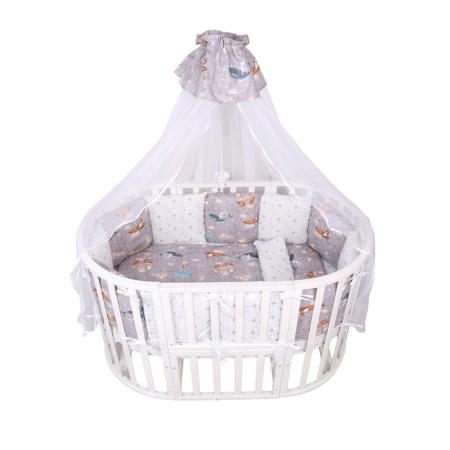 Set in a crib, 15 items, travelers print, calico-3