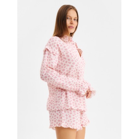 Female set (shirt, shorts) KAFTAN "Muslin: Pink Leopard" p. 48-50-2
