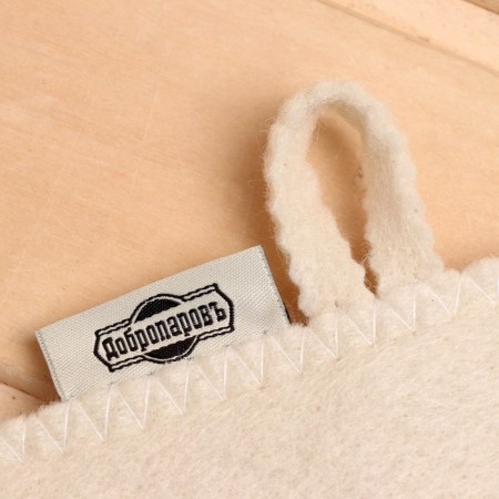 Mitten for a bath with embroidery "I love a bathhouse", first variety-2