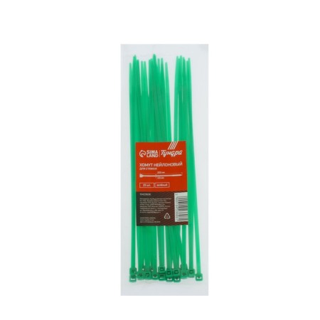 Nylon screed 3.6x200 mm tundra, green color, 25 pcs-1