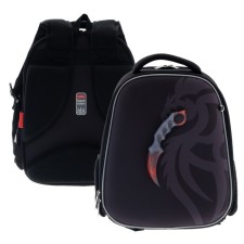 Frame backpack 38 x 29 x 16 cm, 3D effect, Hatber Ergonomic Plus, Karambit, Gray/Black NRK_71122