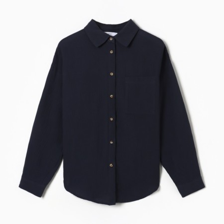Female oversized shirt Mist Muslin size l, col. grey-4