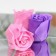 Soap roses, purple and pink, set of 11 pcs.