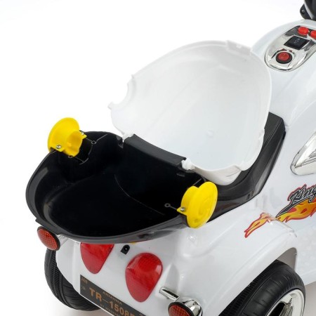 Electric car "Chopper", with a battery, light and sound effects, white color-5