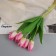 Artificial flowers "Tulip Lux" (7 pieces in a bunch) 32 cm, lilac