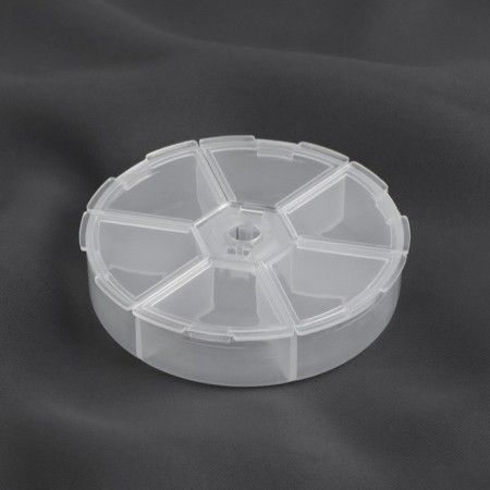Organizer for beads, 6 departments, d = 8 × 1.8 cm, the color is transparent-2