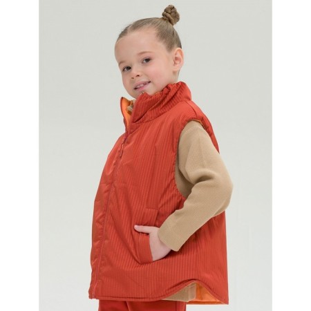 Vest for girls, height 98 cm, orange color-7