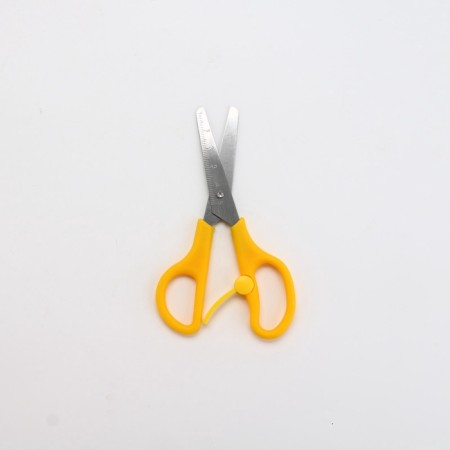 Baby scissors 13 cm, safe, with a fixer "Study at 5+"-1