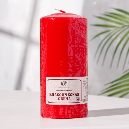 Candle-cylinder, 15x7 cm, 70 hours, red-1