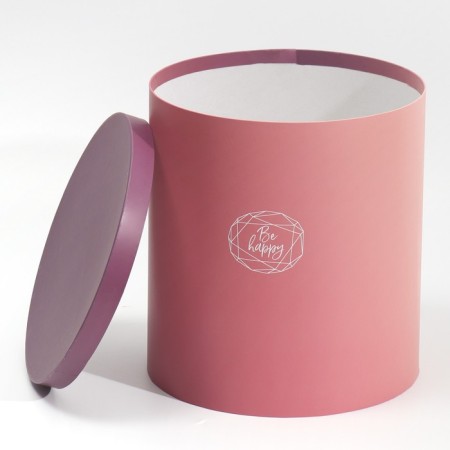 Set of round boxes 5 in 1, gift packaging, Panton 08, 23 x 23 x 25 - 15 x 15 x 15 cm-3
