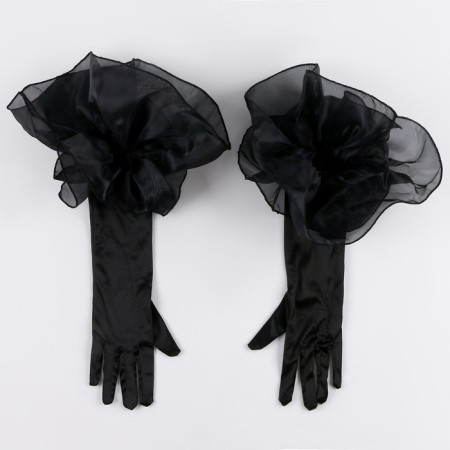 Carnival accessory- gloves with oxen, black color-2