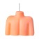 Candle Pecado BDSM "Women's Silhouette", Orange color, 49 g