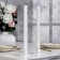 A set of wedding candles in the box "Rose", 27x2.2 cm, white, parental couple