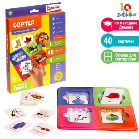 Sorter "Study the Seasons" with Doman's cards
