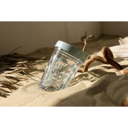 A glass with a Fresh lid, 600 ml, 9.8 × 9.8 × 16 cm, tritan, color mix-6