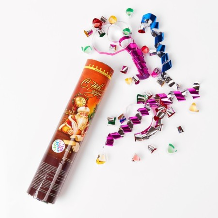 New Year's clap of pneumatic turning "Happy New Year", confetti, foil, 20 cm.-2