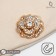 Magnet for a “flower” scarf rose fluffy, white color in gold
