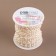 Pearls on threads, flat, 10 mm, 9 ± 1 m, white color
