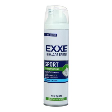 Shaving foam Exxe Sport Energy Cool Effect, toning, 200 ml